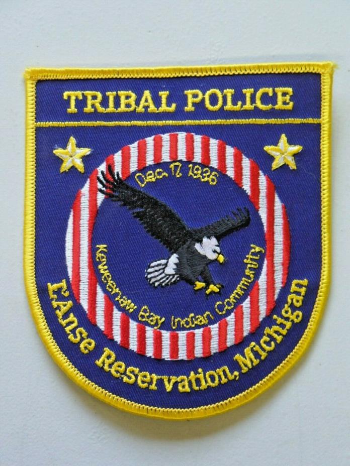 Vintage Tribal Police Patch 1936 Keweenaw Bay Indian Community L'Anse Res. 4366