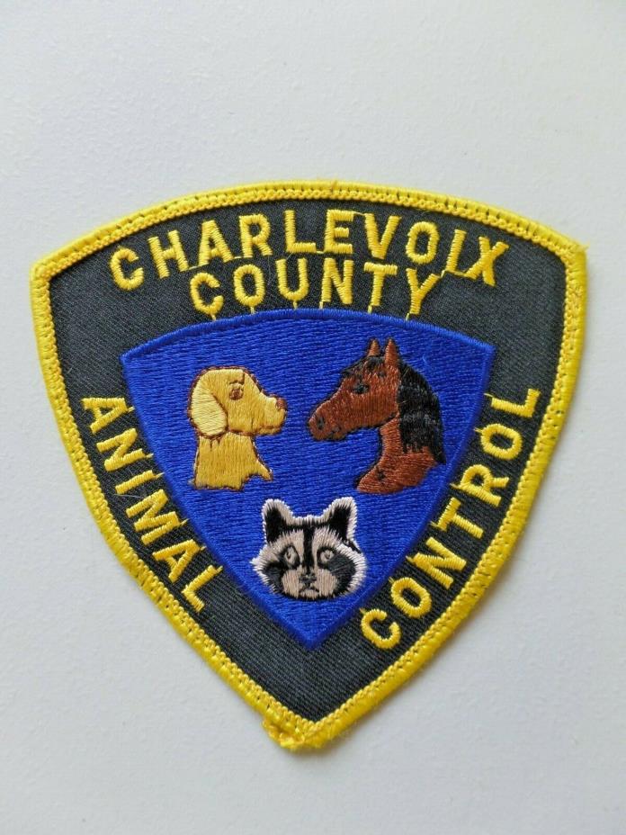 Vintage Charlevoix County Animal Control Patch Michigan Embroidered 4372