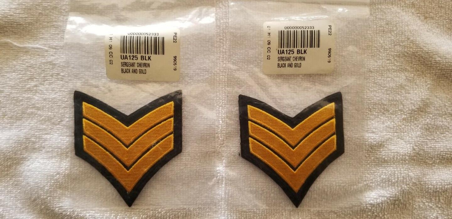 Penn Emblem Sergeant Detective Security Chevrons Patch - Black/Gold