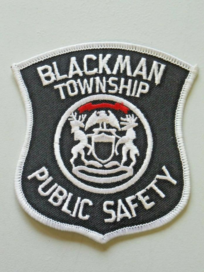 Vintage Blackman Township Public Safety Patch Michigan Embroidered Unused 4375