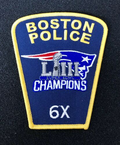 BOSTON POLICE SUPER BOWL 53 COMMEMORATIVE PATCH MA MASS