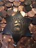 Sheriff Pinback HUGE Solid Metal Brass Finished Antique Style Cowboy Wild West