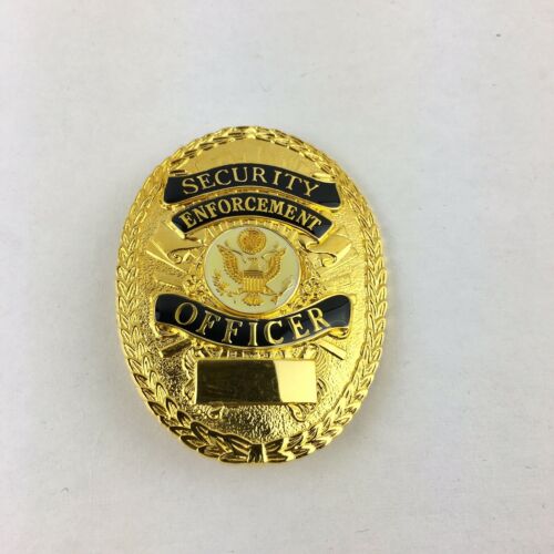Security Officer Obsolete Badge *Collectable Purposes Only* Gold Color FREE S&H.