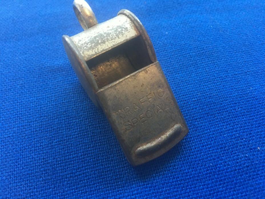 Vintage Metal Traffic Special Police Whistle ~ Made in Germany.