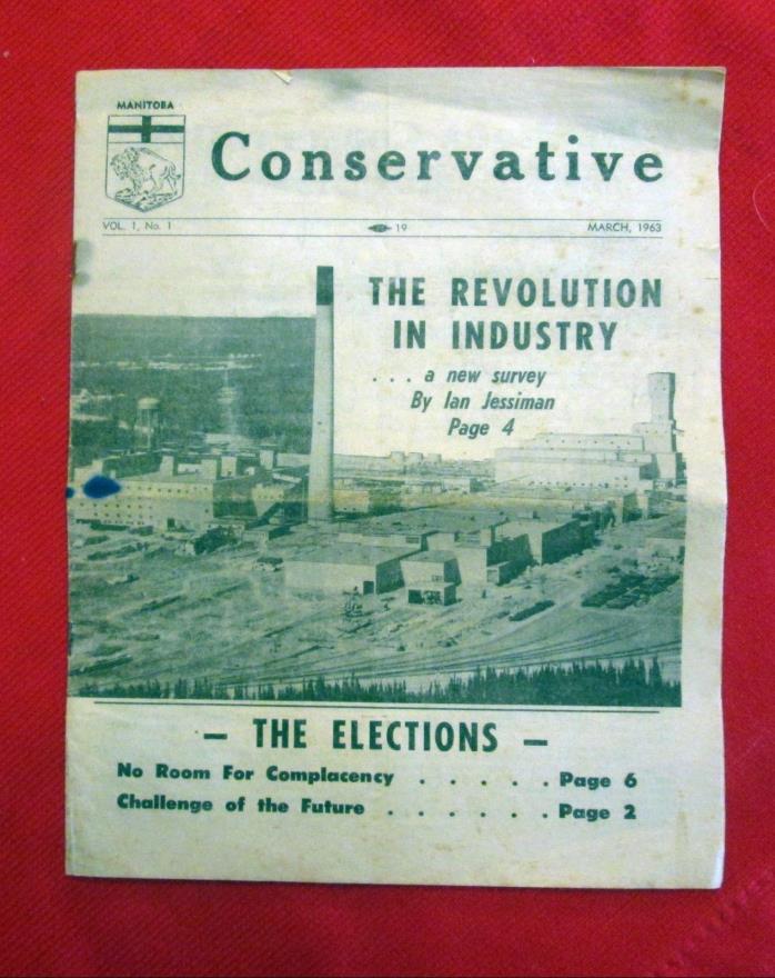 Manitoba Conservative Newspaper Premier Issue March 1963 John Diefenbaker slc1