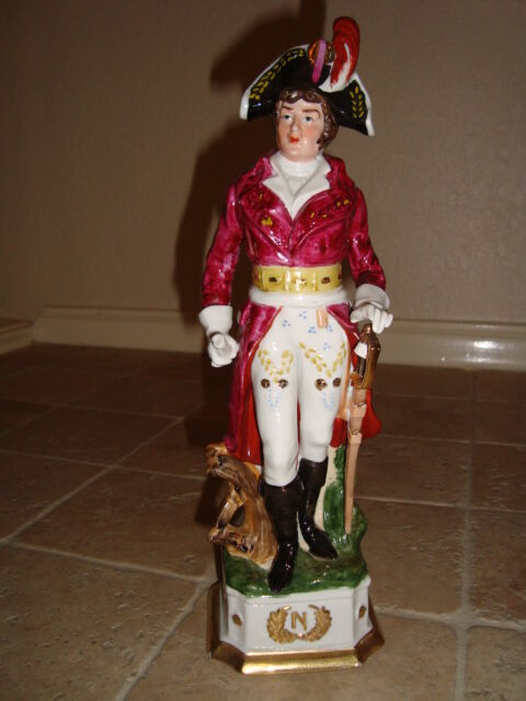 Napoleonic Porcelain Figurine Napoleon Marshal Lannes, Capodimonte, h-9.5