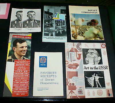C.1950's/60's Russian Booklets & Photos Y. Gagarin First Human in Space