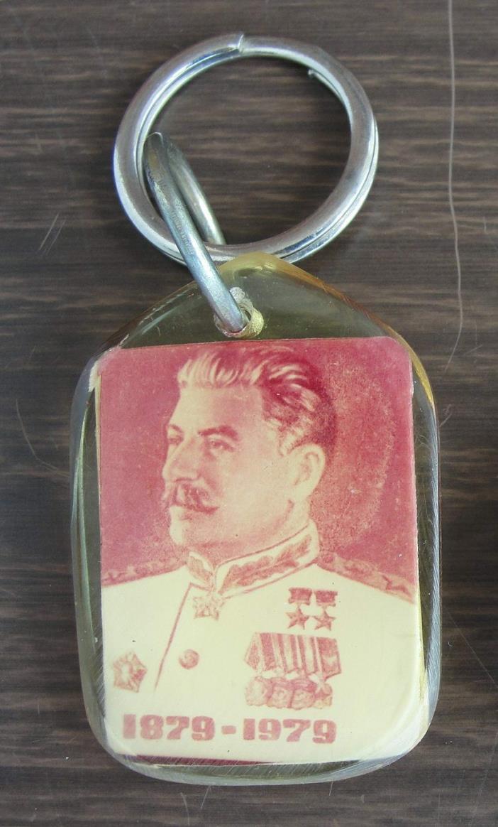 Vintage Stalin Zhukov Keychain USSR 1979
