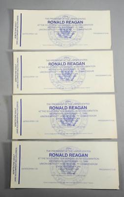 4 Tickets For President Ronald Regan At Bush Celebration Endicott,NY 9/12/1984