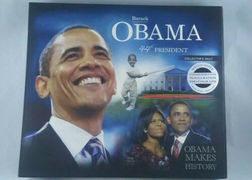 BARACK OBAMA 44TH PRESIDENT COLLECTOR'S VAULT BOOK W SLIPCASE MEMORABILIA Krut