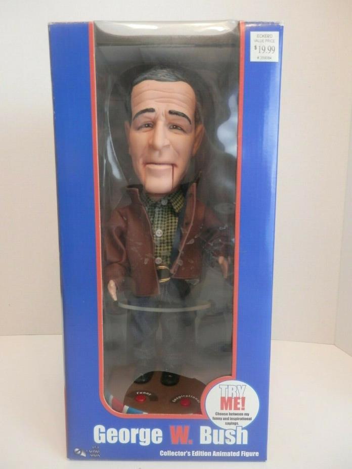 George W Bush Animatronic Doll-New In Box-Talking/Moving President-Free Shipping
