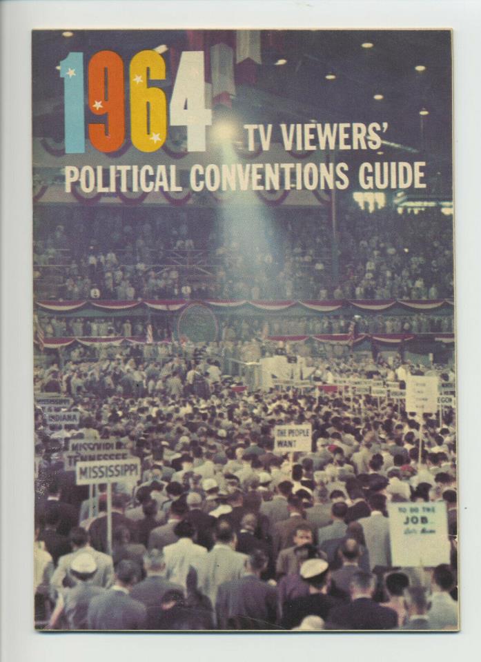 1964 TV Viewers Political Convention Guide Booklet Nice Vintage Free Shipping