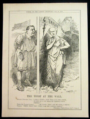 1910 Political Cartoon by Ravenhill - W.H. Taft, Sir Wilfred Laurier