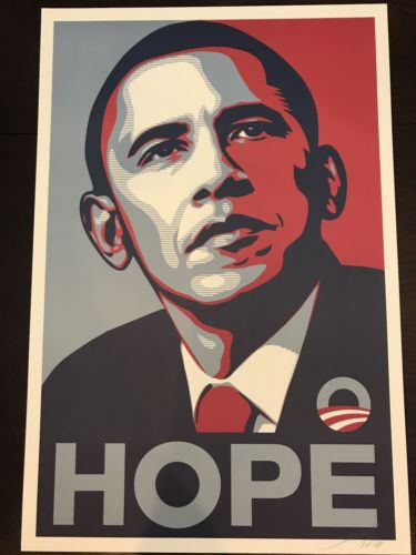 Obama HOPE Poster 2008 Signed/dated By Shepard Fairey With Bonus Posters