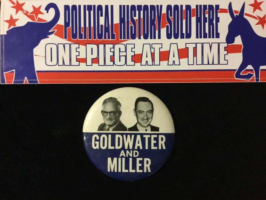 GOLDWATER AND MILLER  3 1/2 INCH BUTTON