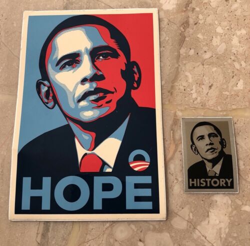 Obey HISTORY Set 2 STICKERS Barack Obama  Hope History Shepard Fairey