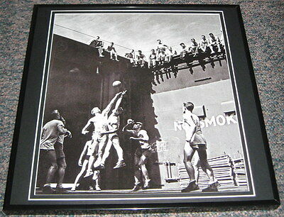 Gerald Ford Playing Basketball on USS Monterey 1944 Framed 12x12 Poster Photo
