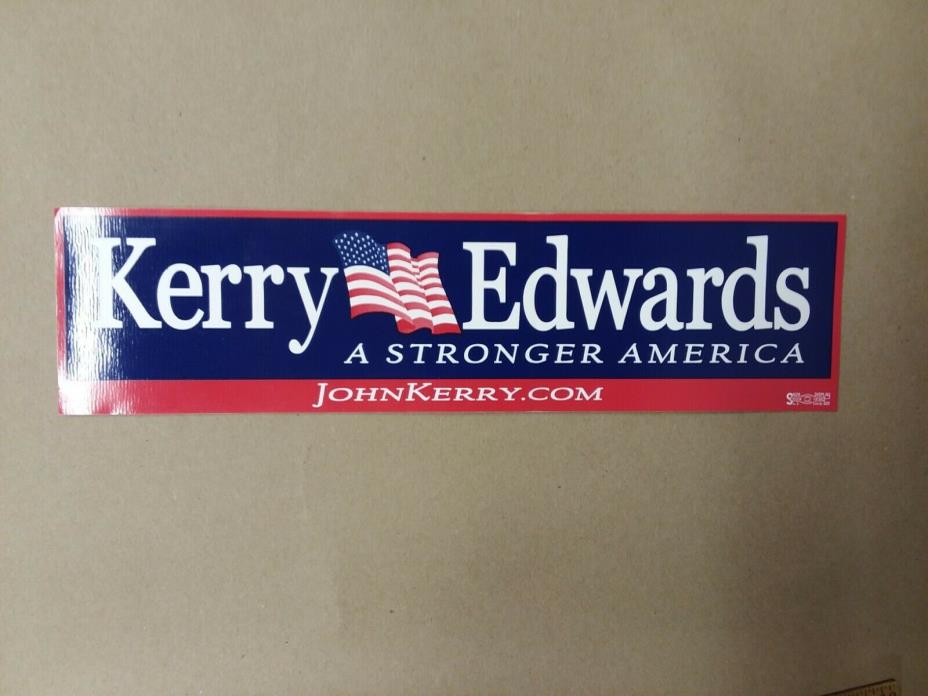 Kerry / Edwards Bumper Sticker ~ John Kerry ~ John Edwards ~ A Stronger America