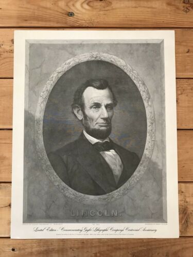 President Abraham Abe Lincoln Limited 74/500 Lithograph By Henry Gugler
