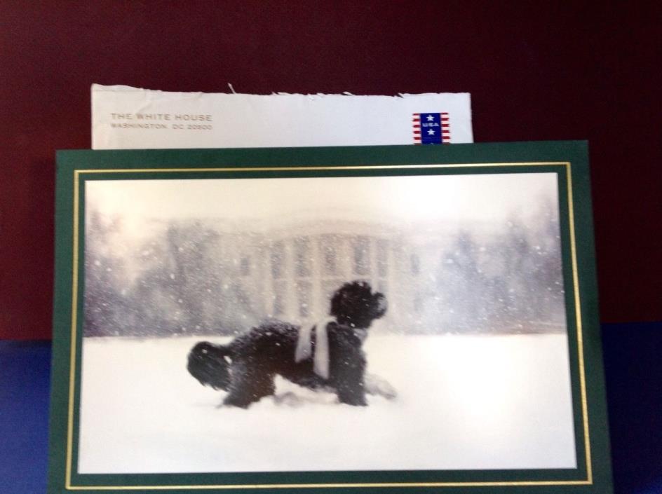 PRESIDENT OBAMA 2012 Christmas Card W/envelope