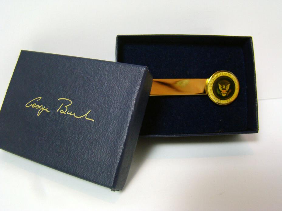 Presidential Seal George H W Bush 41 White House Tie Bar Clasp Authentic RARE