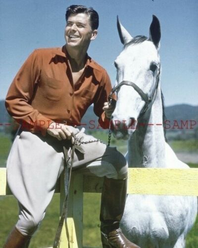 President RONALD REAGAN on His Ranch PHOTO (155-g )