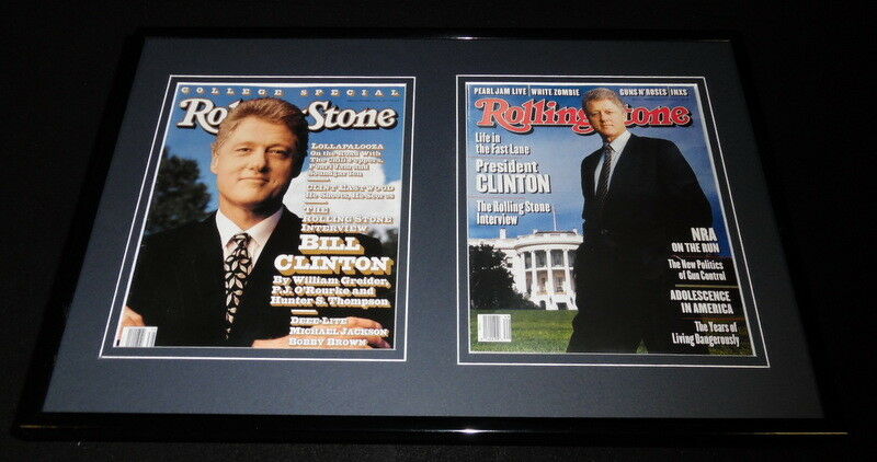 Bill Clinton 11x17 Framed Rolling Stone Cover Display