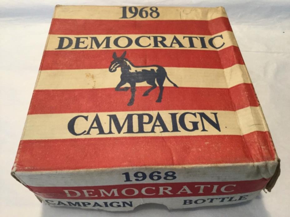 Democratic Campaign Bottle 1969 Humphrey Muskie in original box