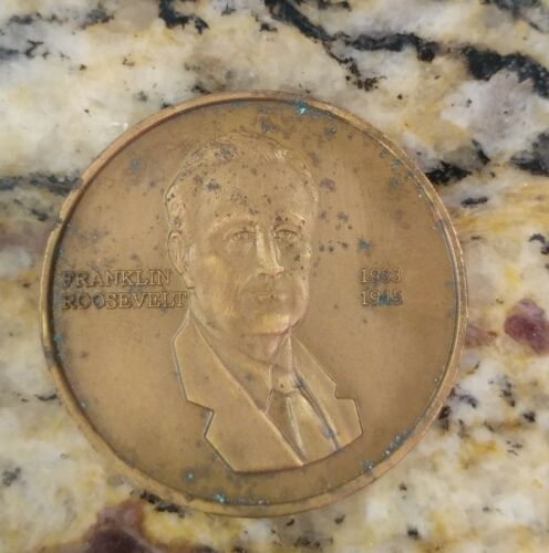 Vintage United States  32nd President Franklin Roosevelt Medal Token