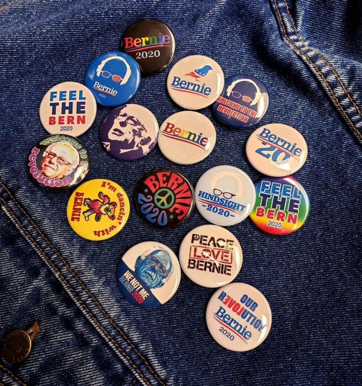 Set of 16 Bernie Sanders For President 2020 1.5 Inch Buttons Lot Pinbacks Pins