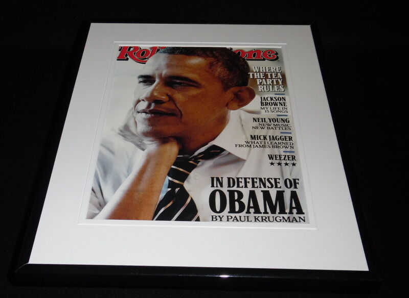 Barack Obama Framed 11x14 ORIGINAL 2014 Rolling Stone Magazine Cover Road Ahead