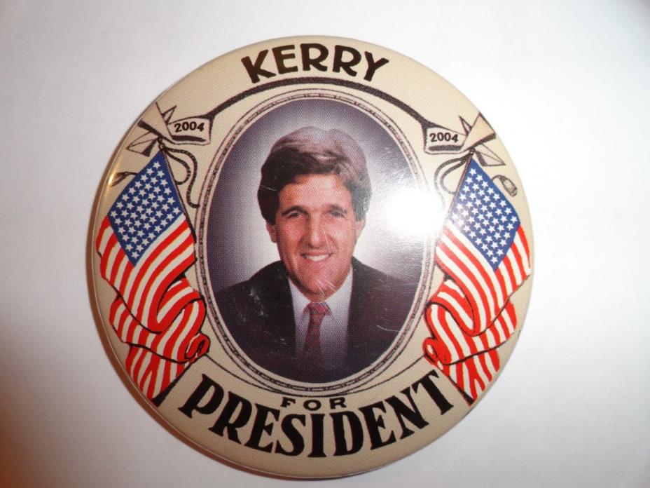 Political Button Kerry for President 2004 Election