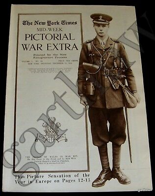 PRINCE OF WALES 20-YEARS 1914 DUKE OF WINDSOR + WORLD WAR I SOLDIER & CHRIST ART