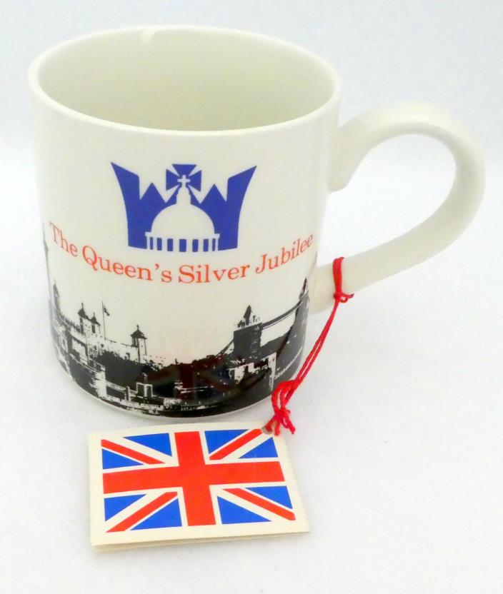 Adams Commemorative Mug HM The Queen's Silver Jubilee NWT New Old Stock