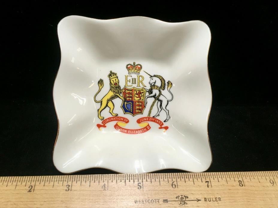 Queen Elizabeth Coronation Dish June 2, 1953 Foley English Bone China 4 3/4
