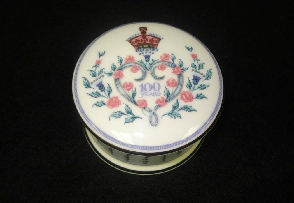 QUEEN MOTHER CENTENNIAL Trinket Box/ Royal Collection Fine Bone China Pill Box