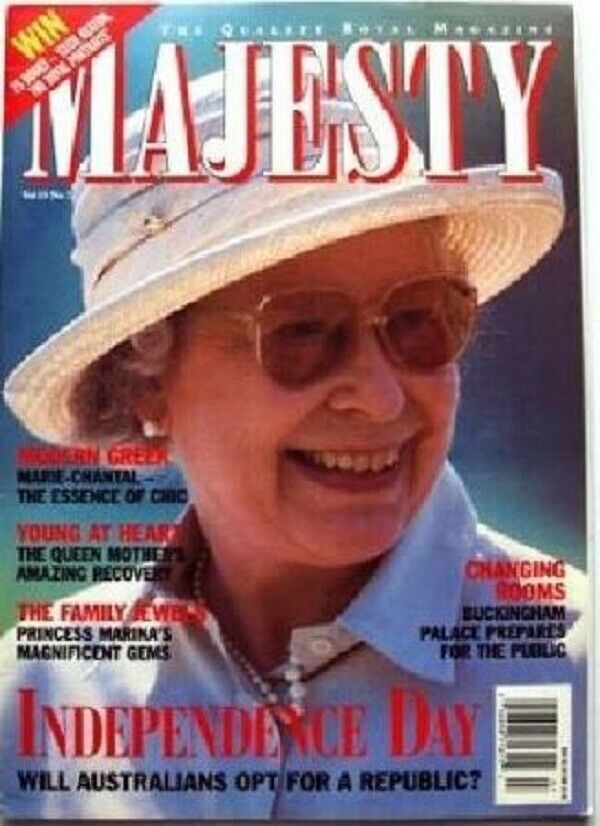 1998 MAJESTY Magazine Vol 19/7 Queen Elizabeth Princess Marina Jewels ++