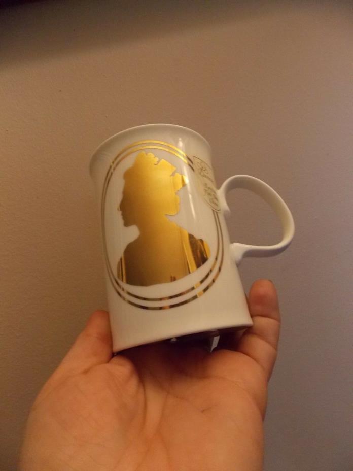 QUEEN ELIZABETH II Dunoon bone china Coffee Cup Mug 1952-1992 40th Anniversary