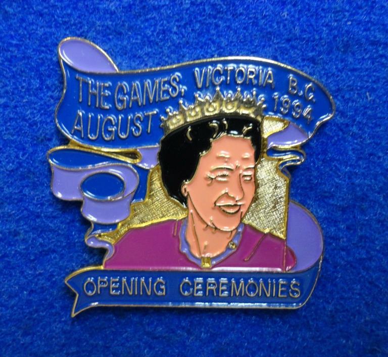 Queen Elizabeth II Opening Ceremonies Victoria CWG Games British Royal Lapel Pin