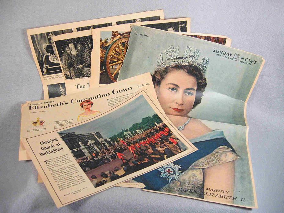 Queen Elizabeth 2, collectible paper memorabilia, 1950’s