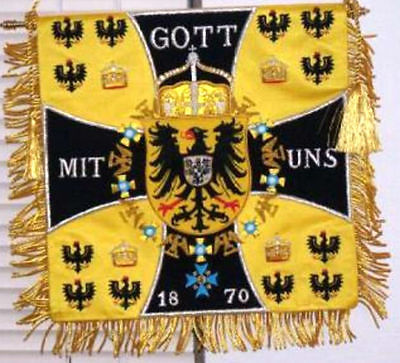 German Prussian Empire Kingdom Kaiser Army Banner Flag Eagle Cavalry Hussar War