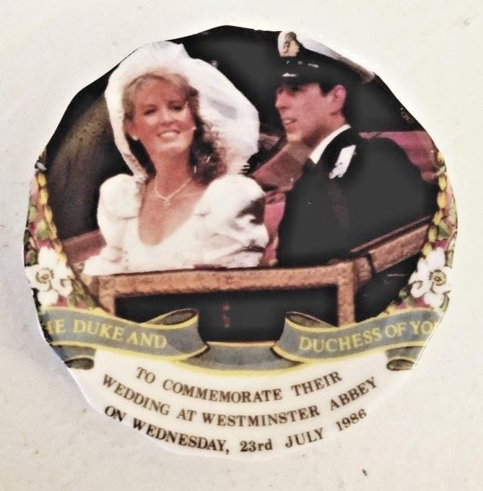 RARE Collectible Prince Andrew Duke of York Sarah Feguson Miniature Plate 1986