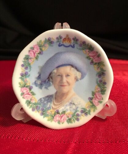 Miniature Queen Mother Plate | Fine English Bone China | Woman of the Century