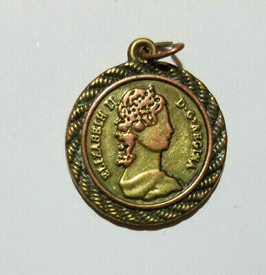 Vintage 1951 Elizabeth II D.G. Regina, Metal, Medal, Charm
