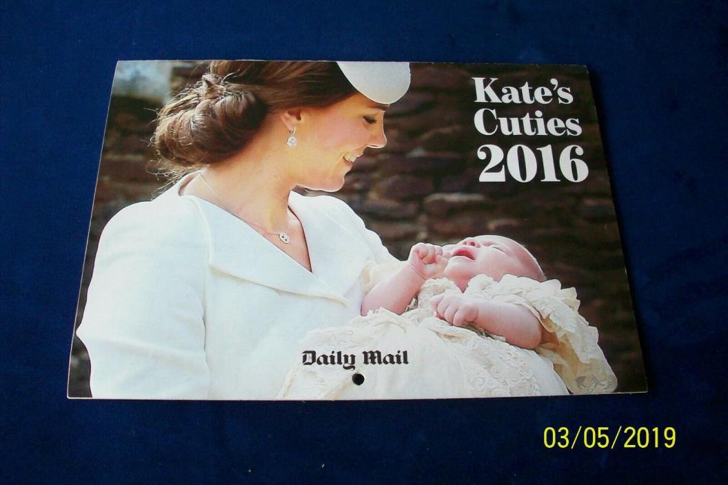 2016 DAILY MAIL KATE'S CUTIES CALENDAR