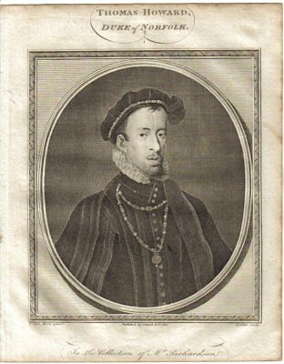 ORIGINAL ENGLISH ENGRAVING, Thomas Howard, Duke of Norfolk, rare image