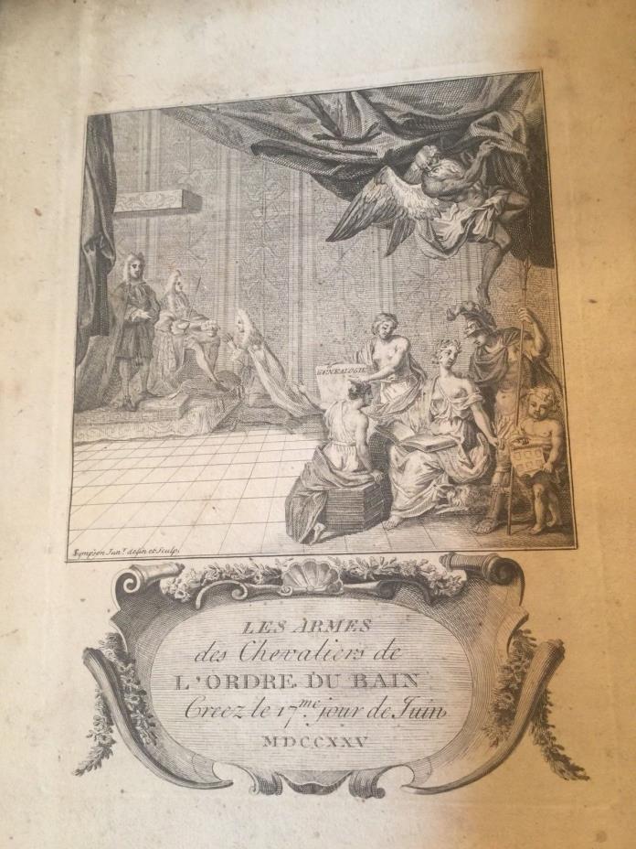 1725 Folio 150 Engravings - Arms Of Knights Of Order Of The Bath by J. Sympson