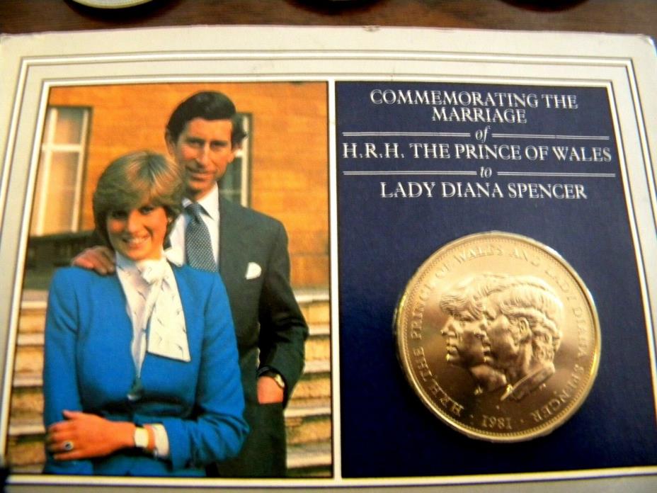 1981 PRINCESS DIANA  COMMEMORATIVE MARRIAGE BOOK WITH  COIN