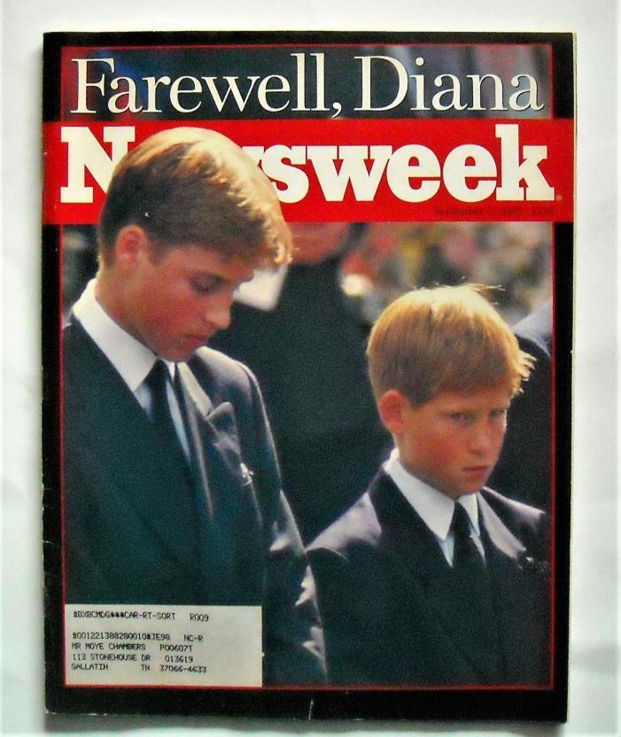 NEWSWEEK COMMEMORATIVE ISSUE FAREWELL TO DIANA  PHOTOS AND STORY SEPT 15, 1997