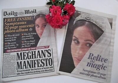 Prince Harry Meghan's Manifesto Daily Mail newspaper + 32 page photo album UK